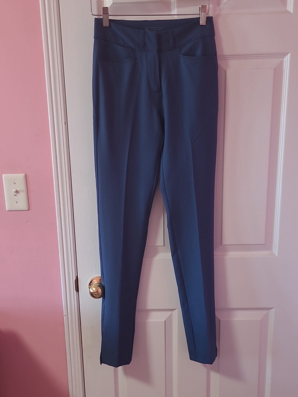 adidas Blue Straight-Leg Ponte Pants